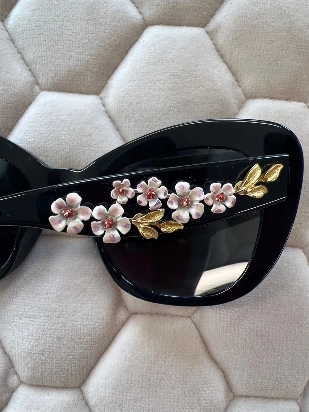 Authentic Dolce & Gabbana Black upsweep Women's Sunglasses